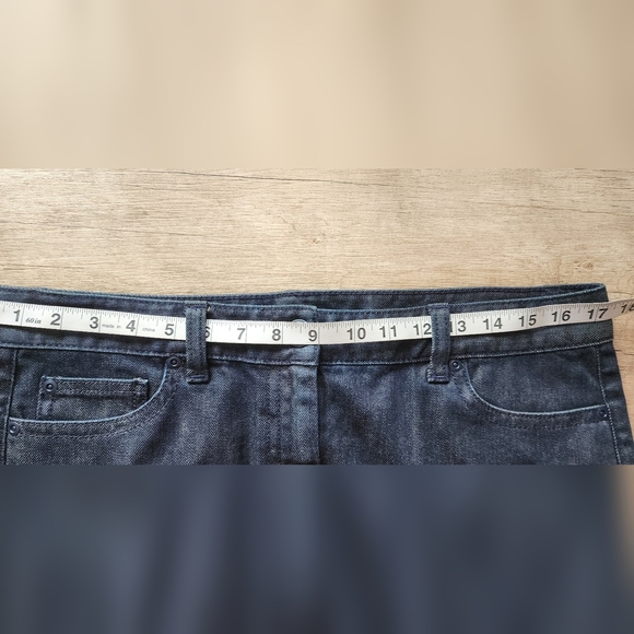 Ann Taylor Dark Wash Blue Denim Pencil Midi Skirt Women's Size 10 - Picture 6 of 7